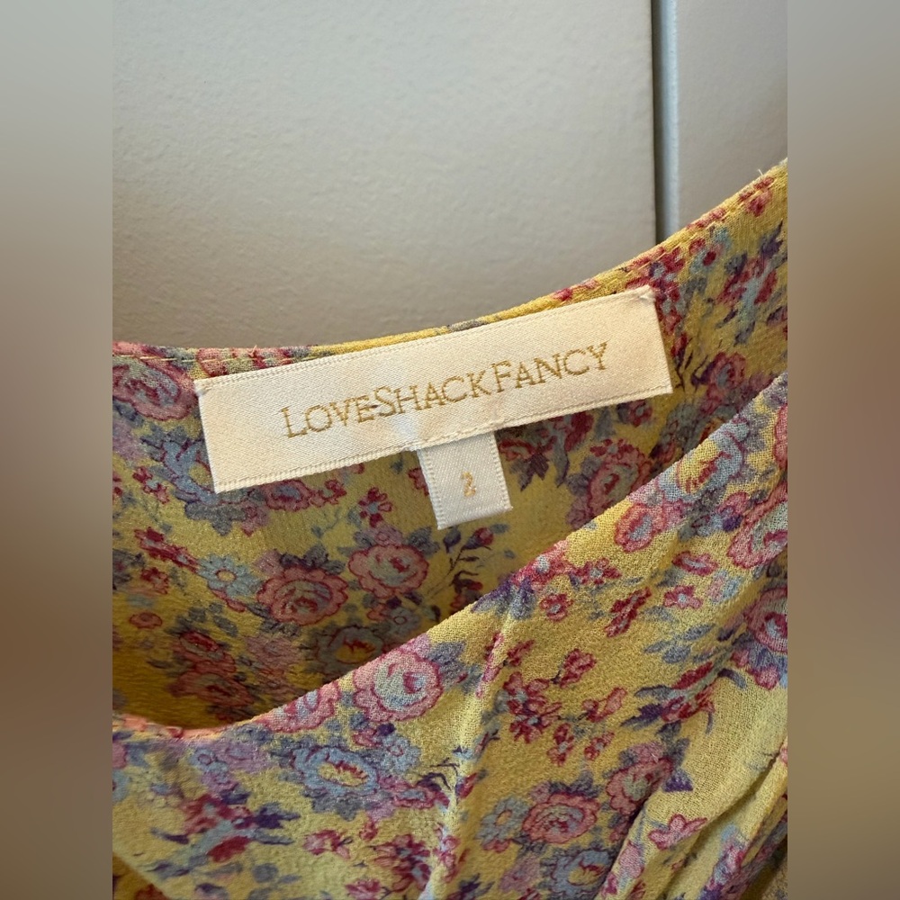 Loveshackfancy Silk Multicolor Yellow Purple Pink… - image 5